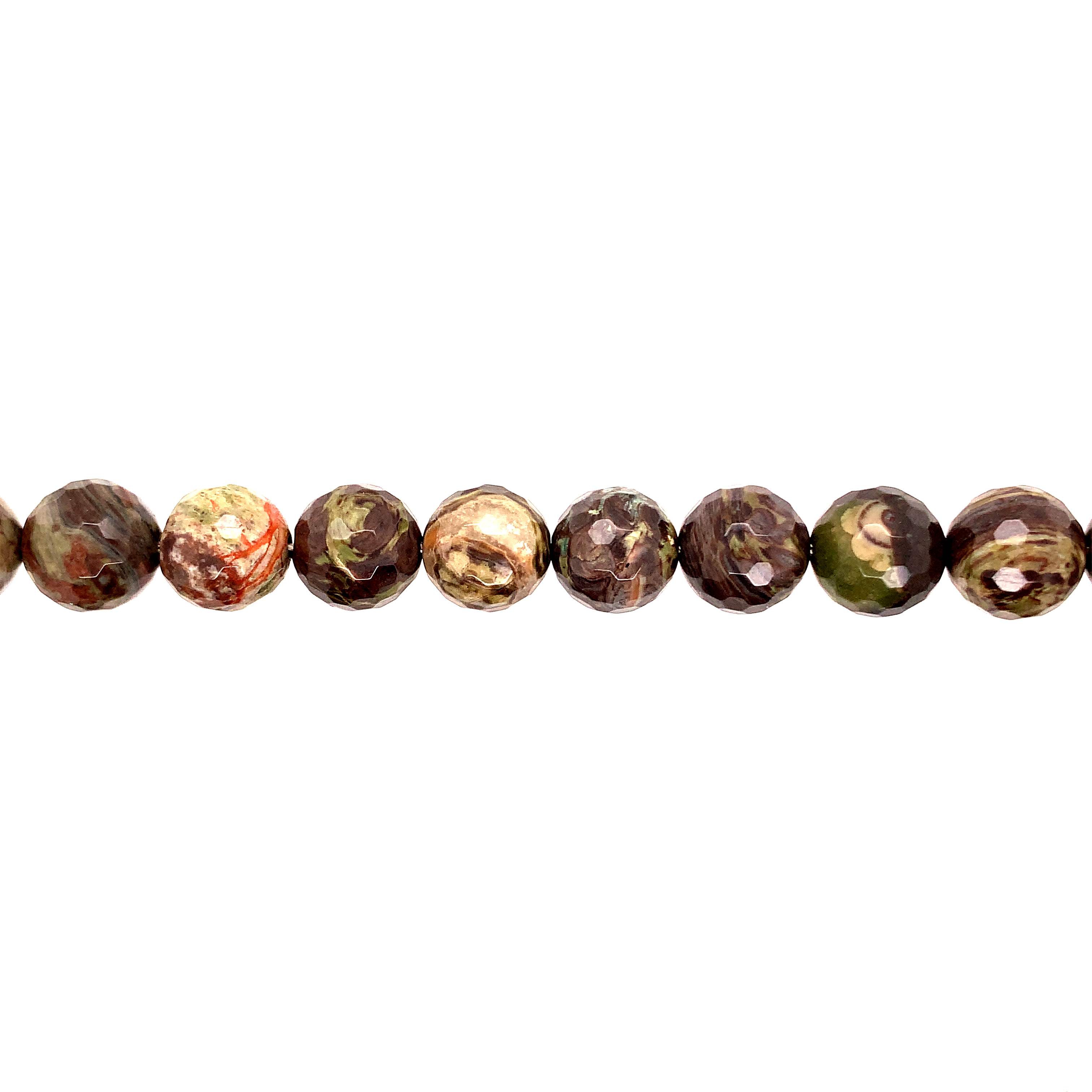12mm Brown Cracked Agate - Faceted