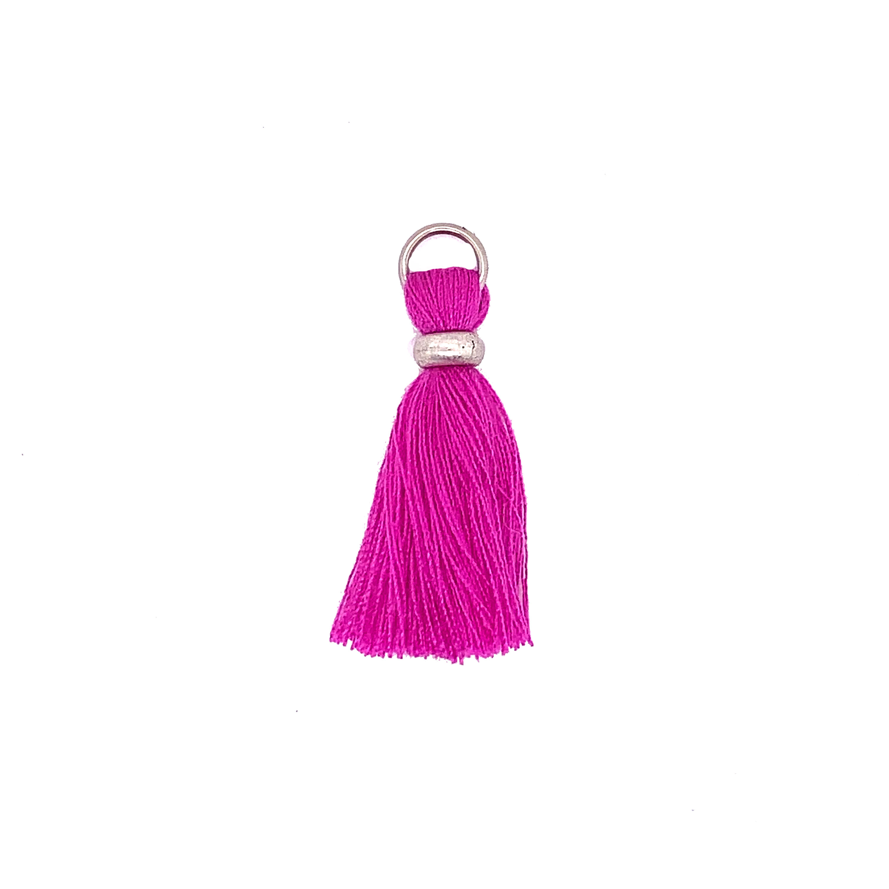 Violet Tassel with Silver Ring & Silver Jump Ring