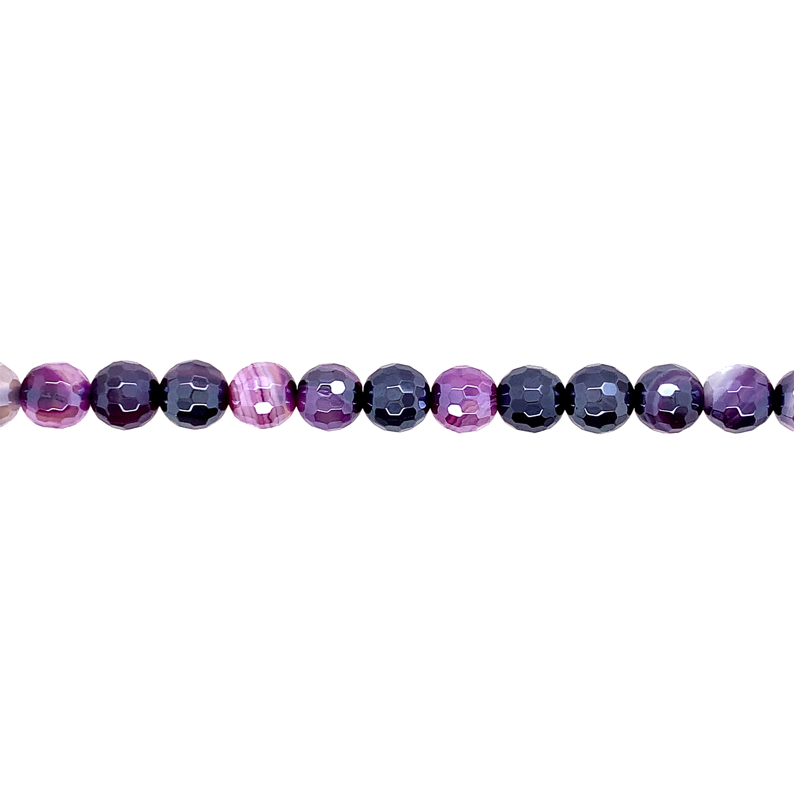 6mm Plated Purple Agate - Faceted