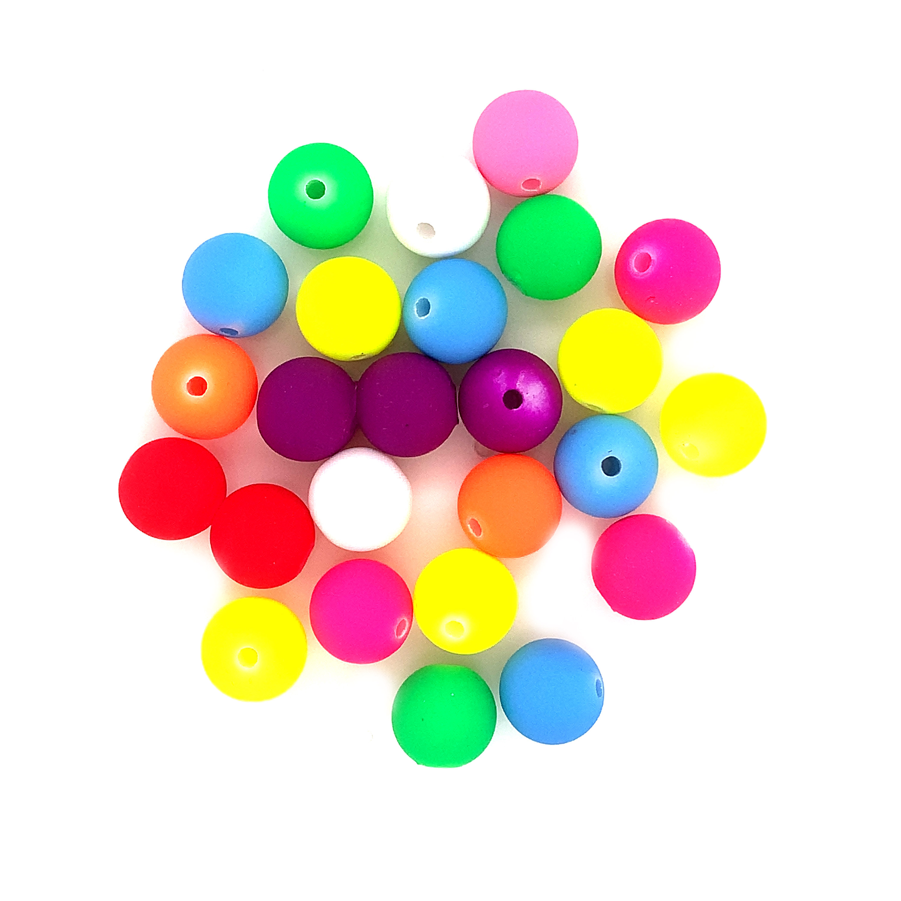 10mm Painted Acrylic Beads - Assorted Pack