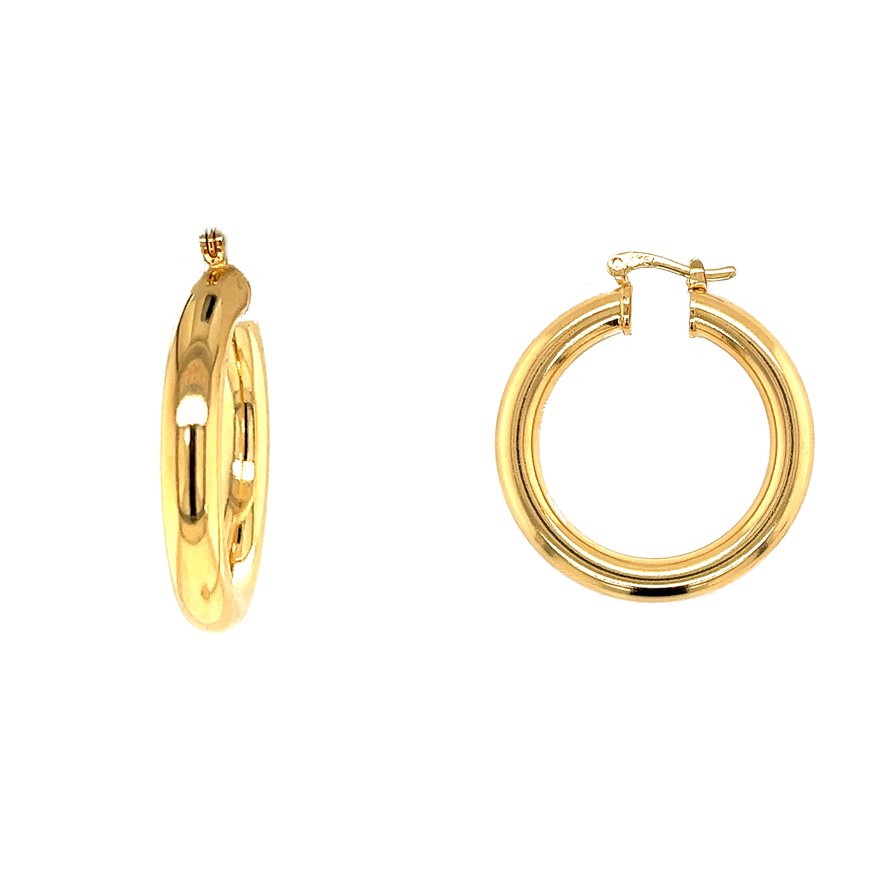 5mm x 37mm Gold Filled Hoops