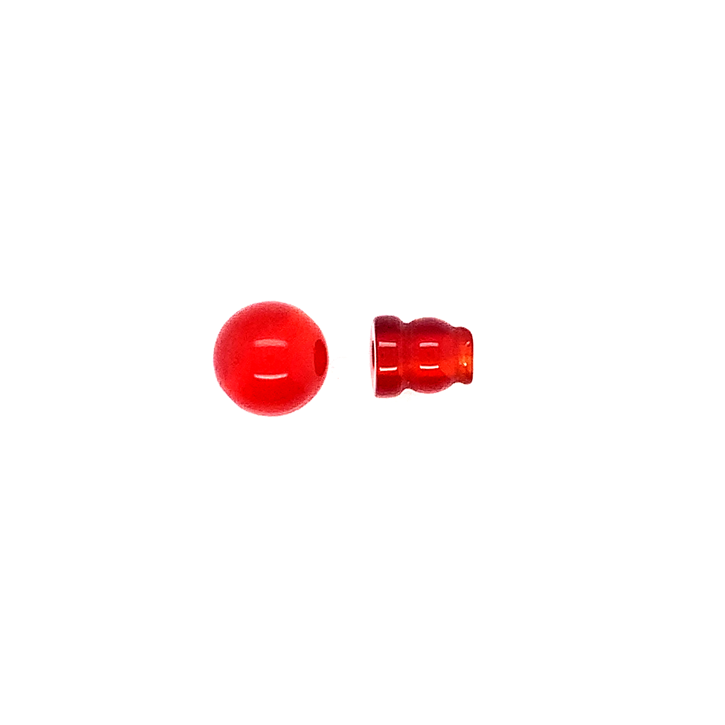 8mm Red Carnelian Guru Beads
