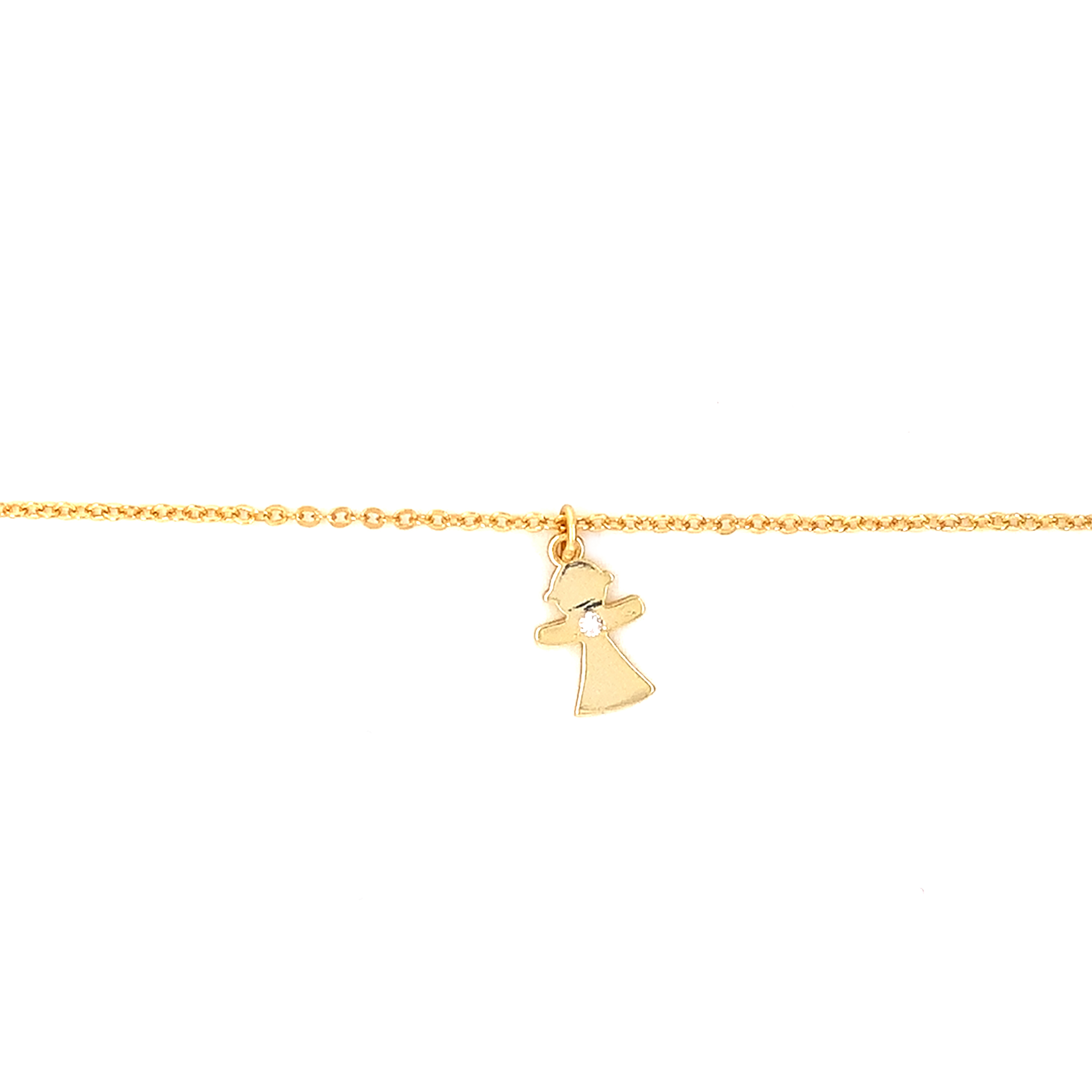 CZ Girl Necklace - Gold Plated