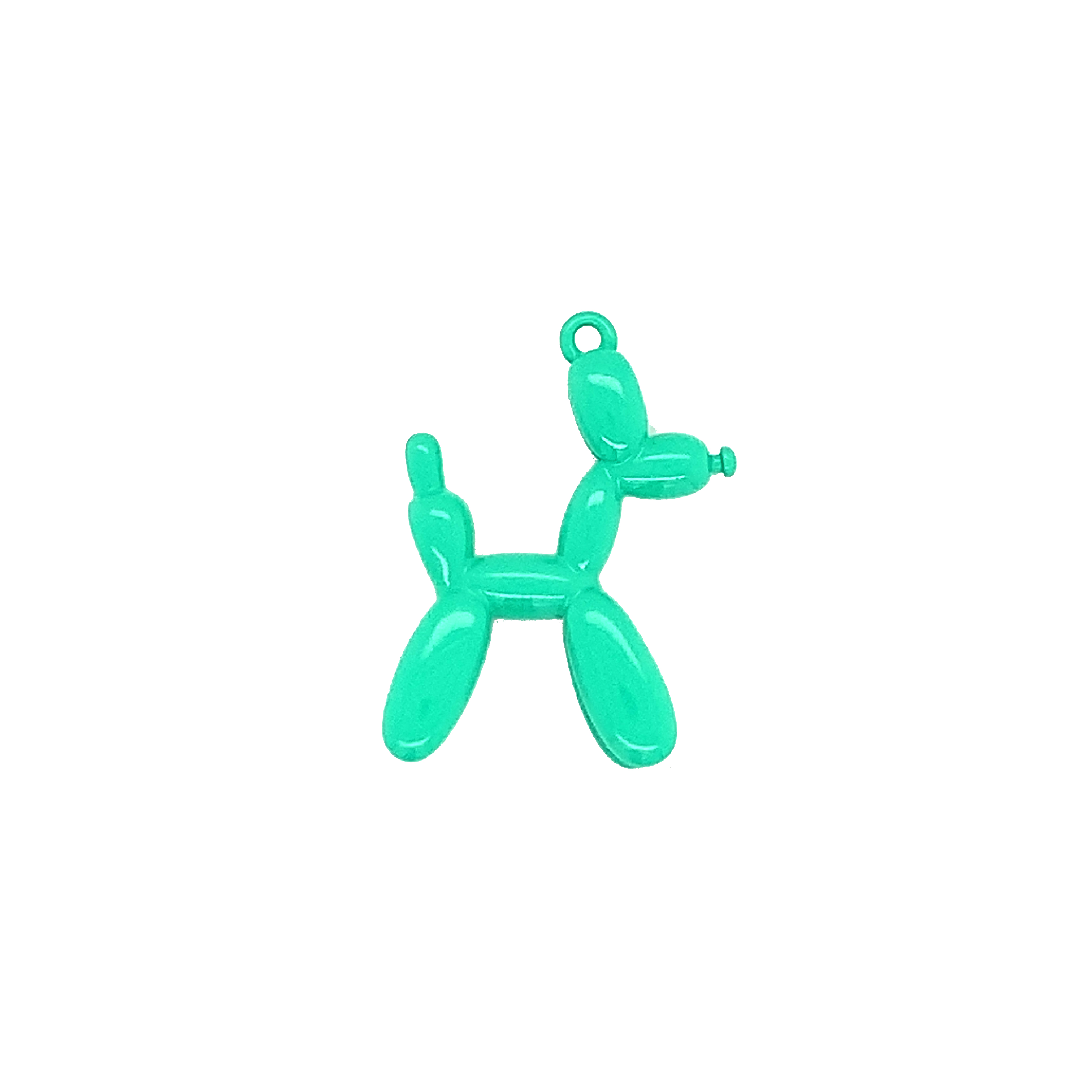 Green Enamel Dog Charm