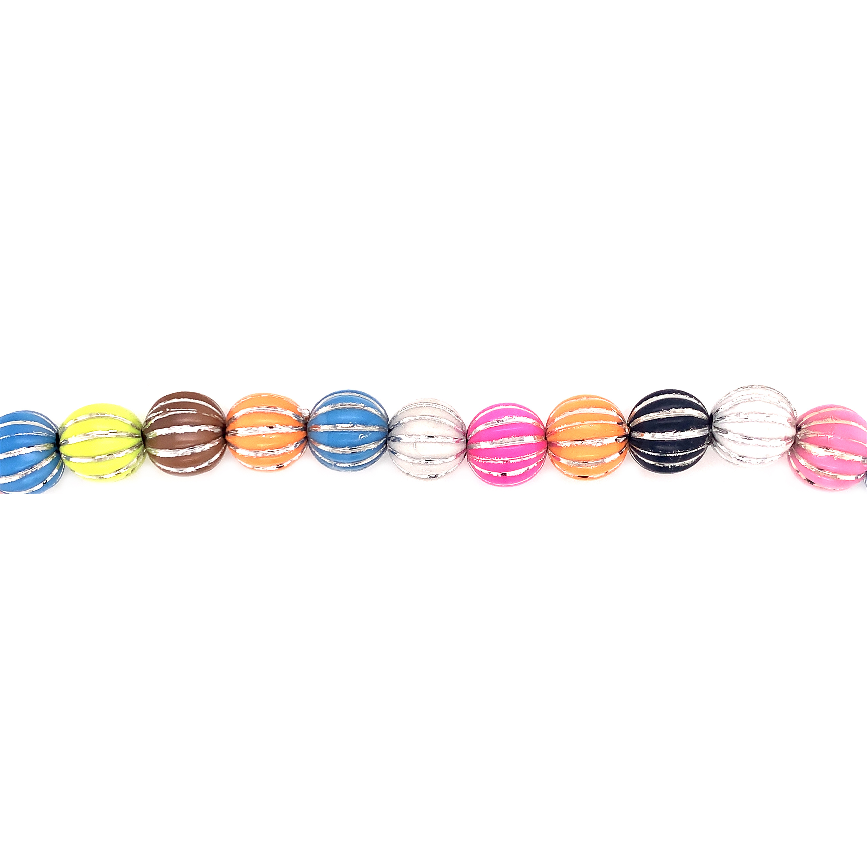 12mm Multicolor Metallic Beads