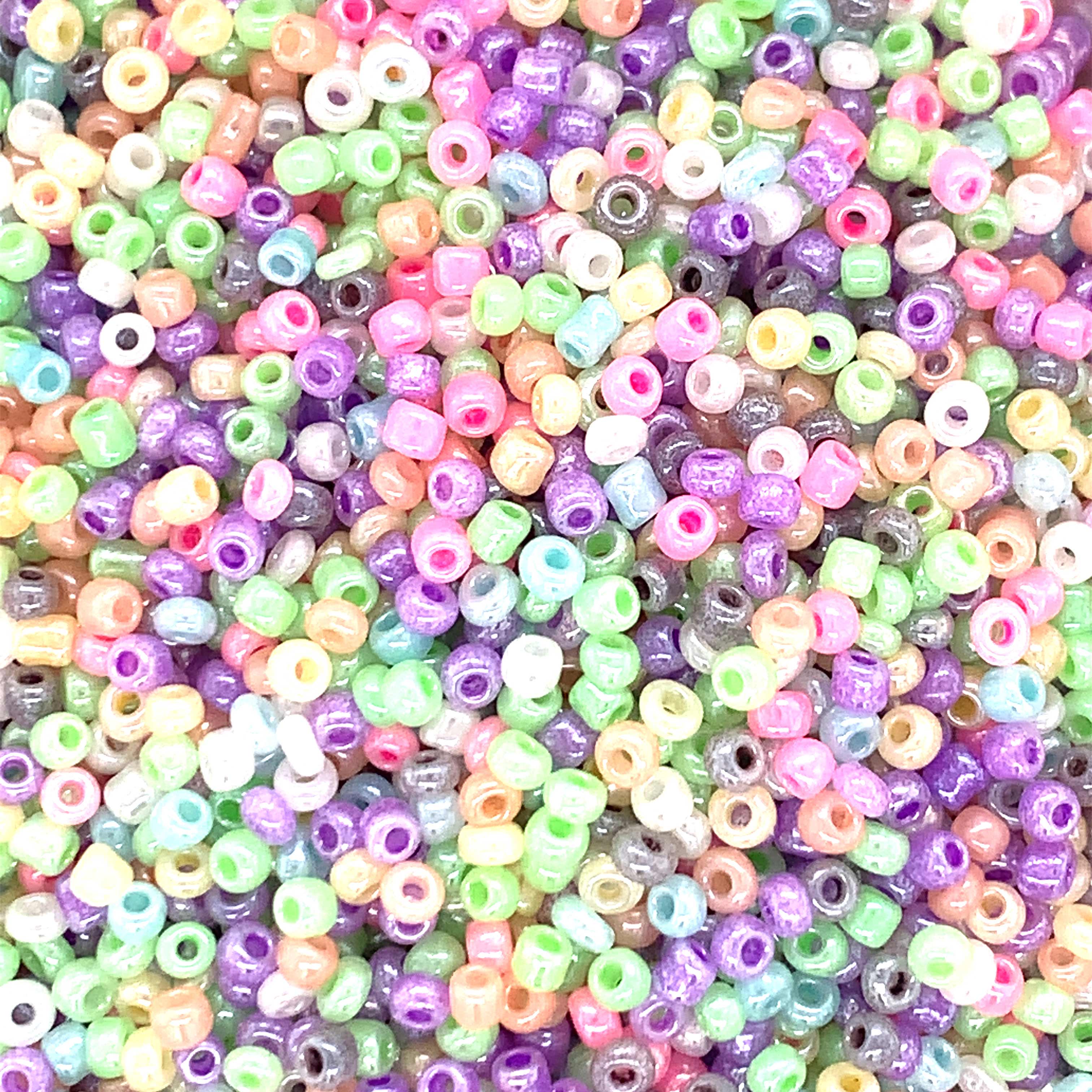 2mm Multicolor Pastel Seed Beads - 400g Per Bag