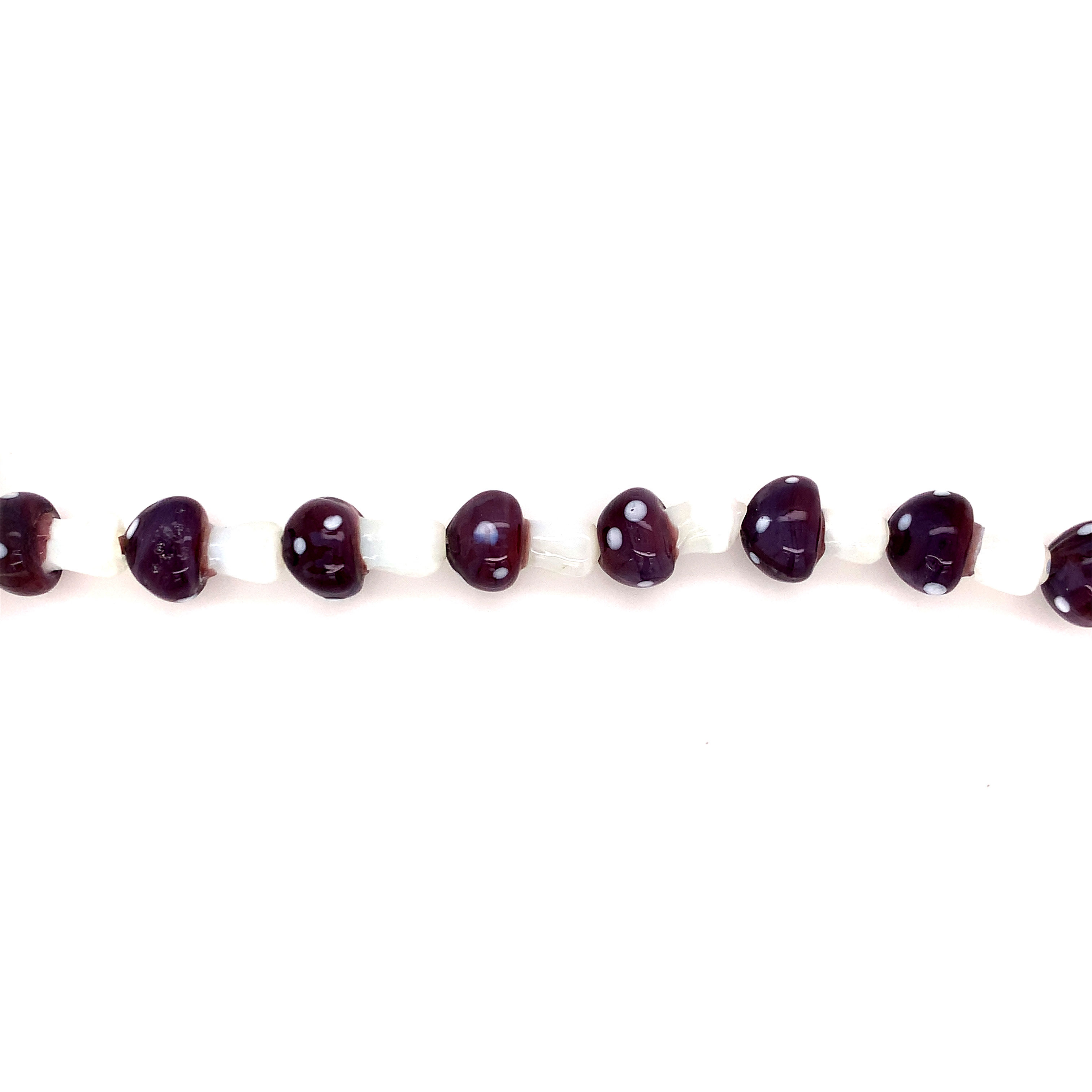 Glass Mushroom Beads – Purple (Set of 5) – Collage Collage