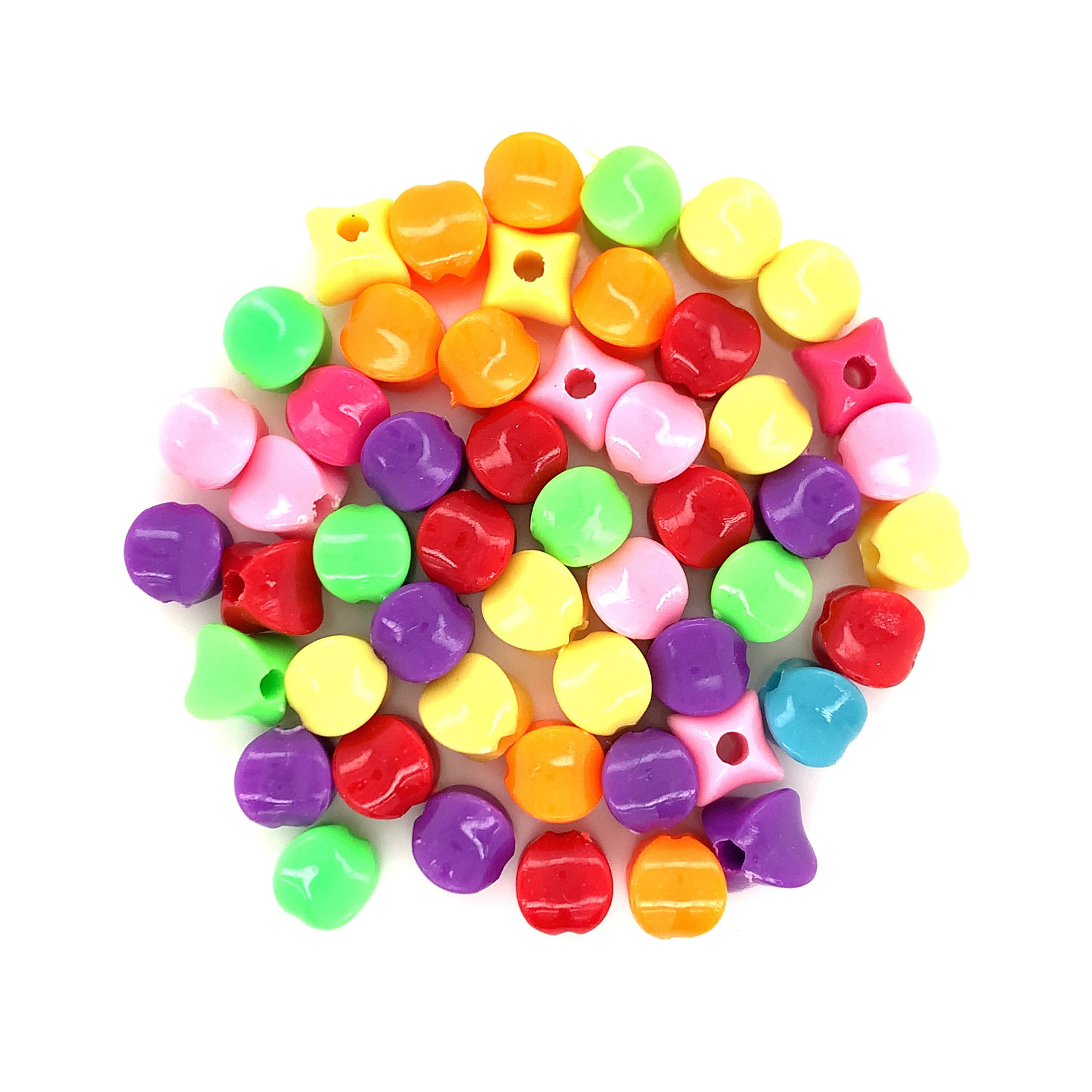 Multicolor Acrylic Bicone Beads