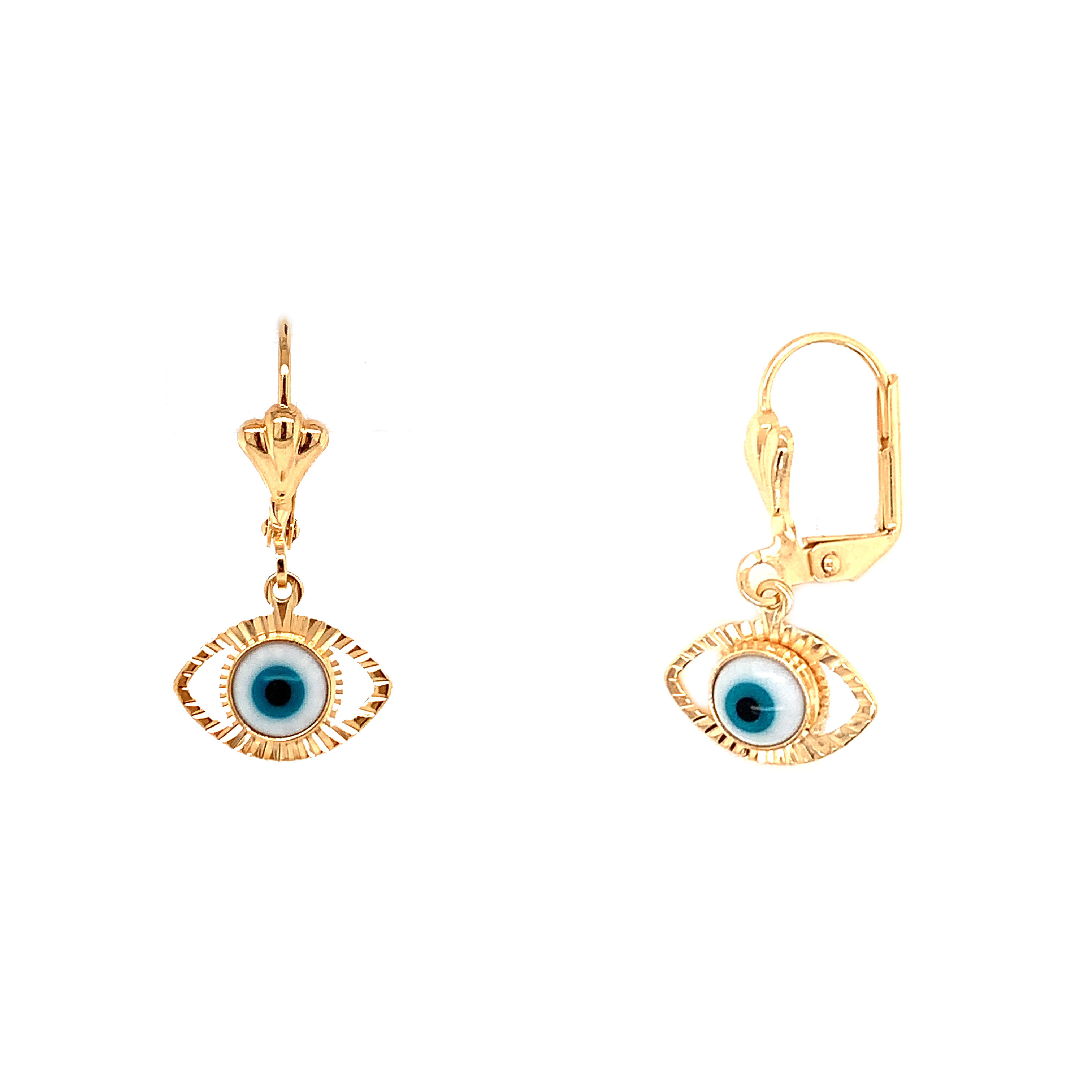 Dangling Lucky Eye Earrings - Gold Filled