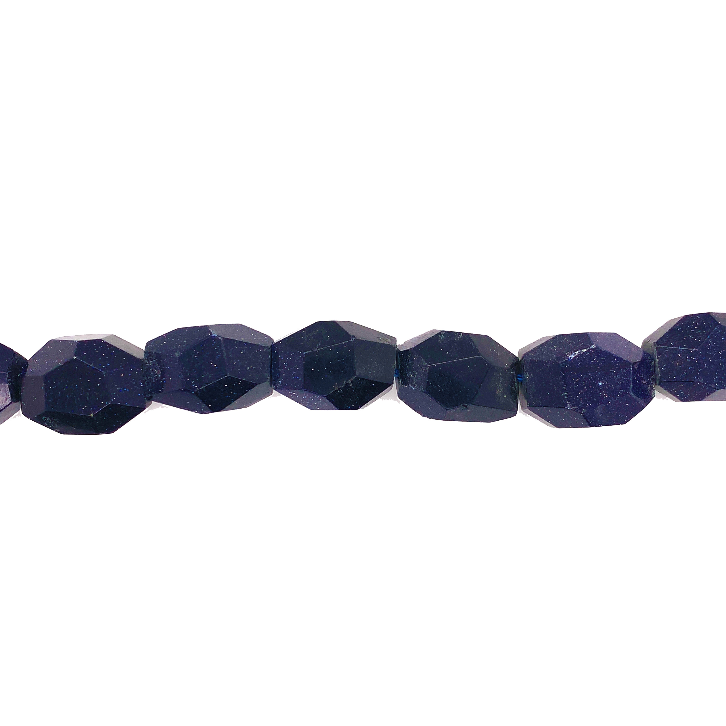 15x18mm Navy Sandstone - Faceted