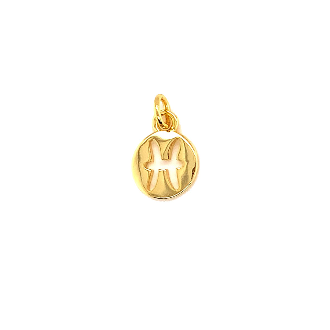 Pisces Zodiac Charm - Gold Plated