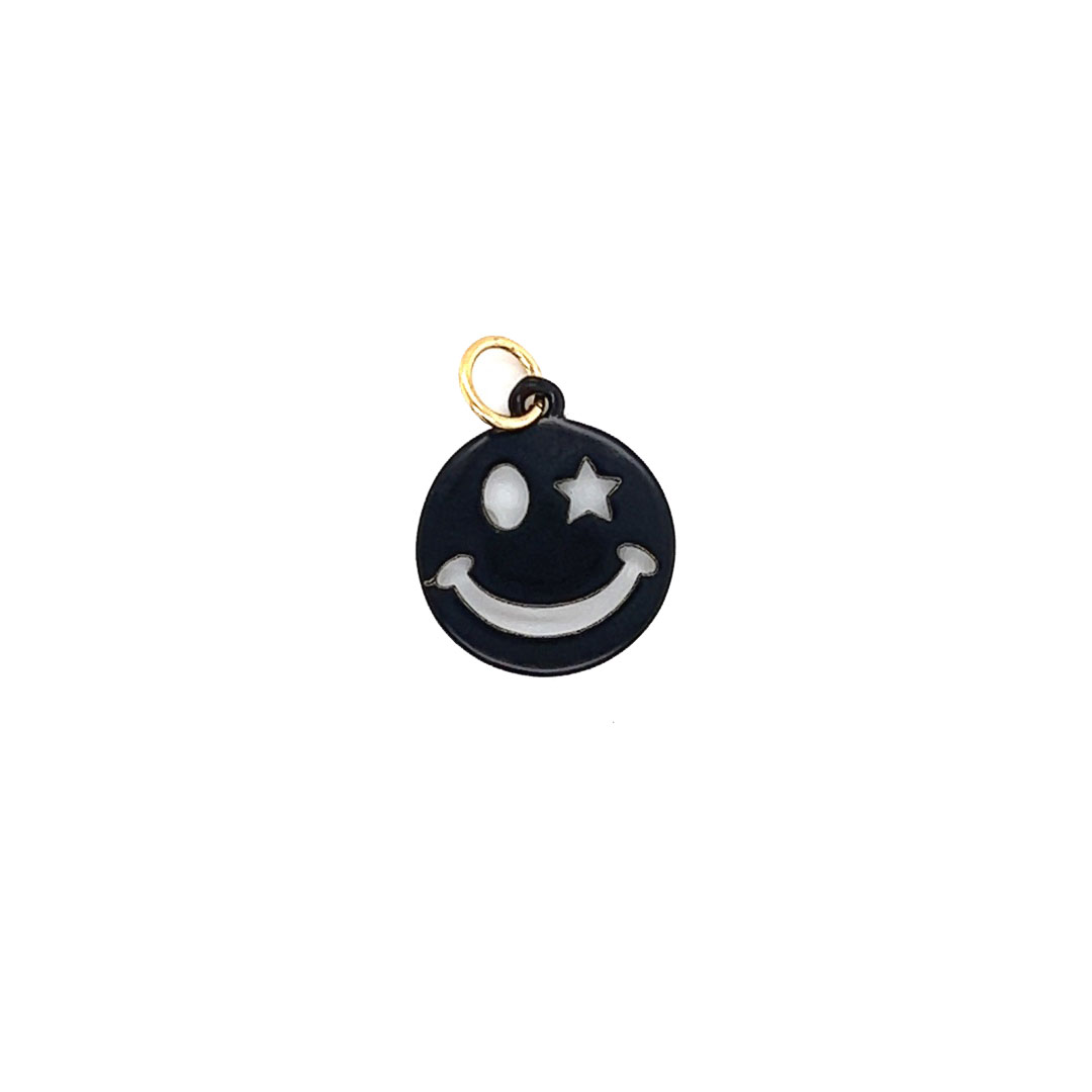 Black Smiley Charm