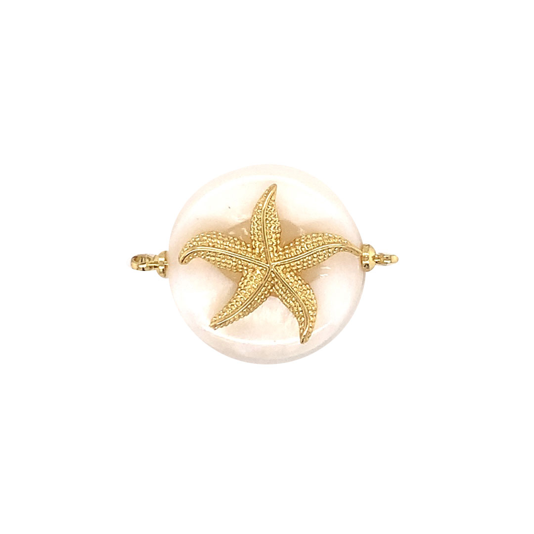 Starfish Pearl Connector - Gold Plated