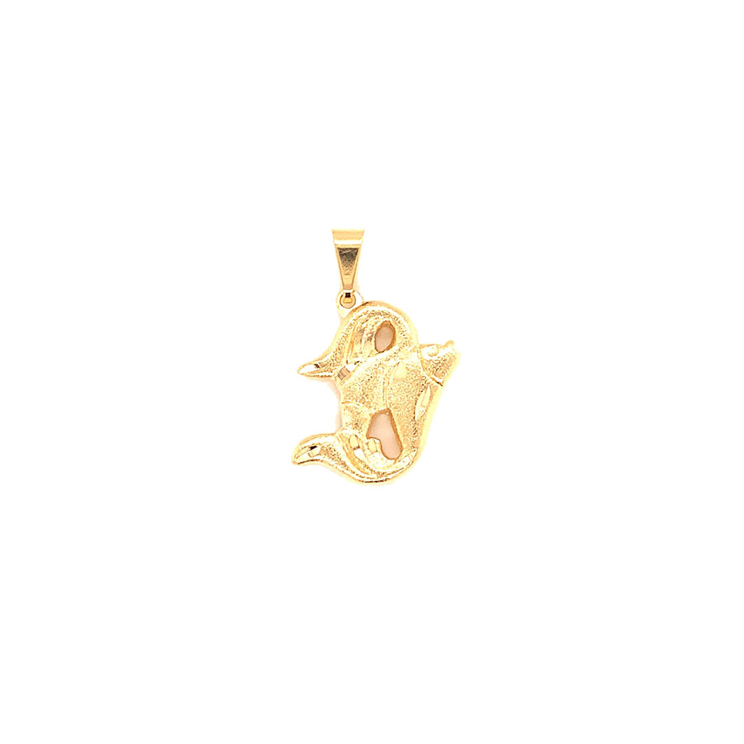Pisces Zodiac Pendant - Gold Filled