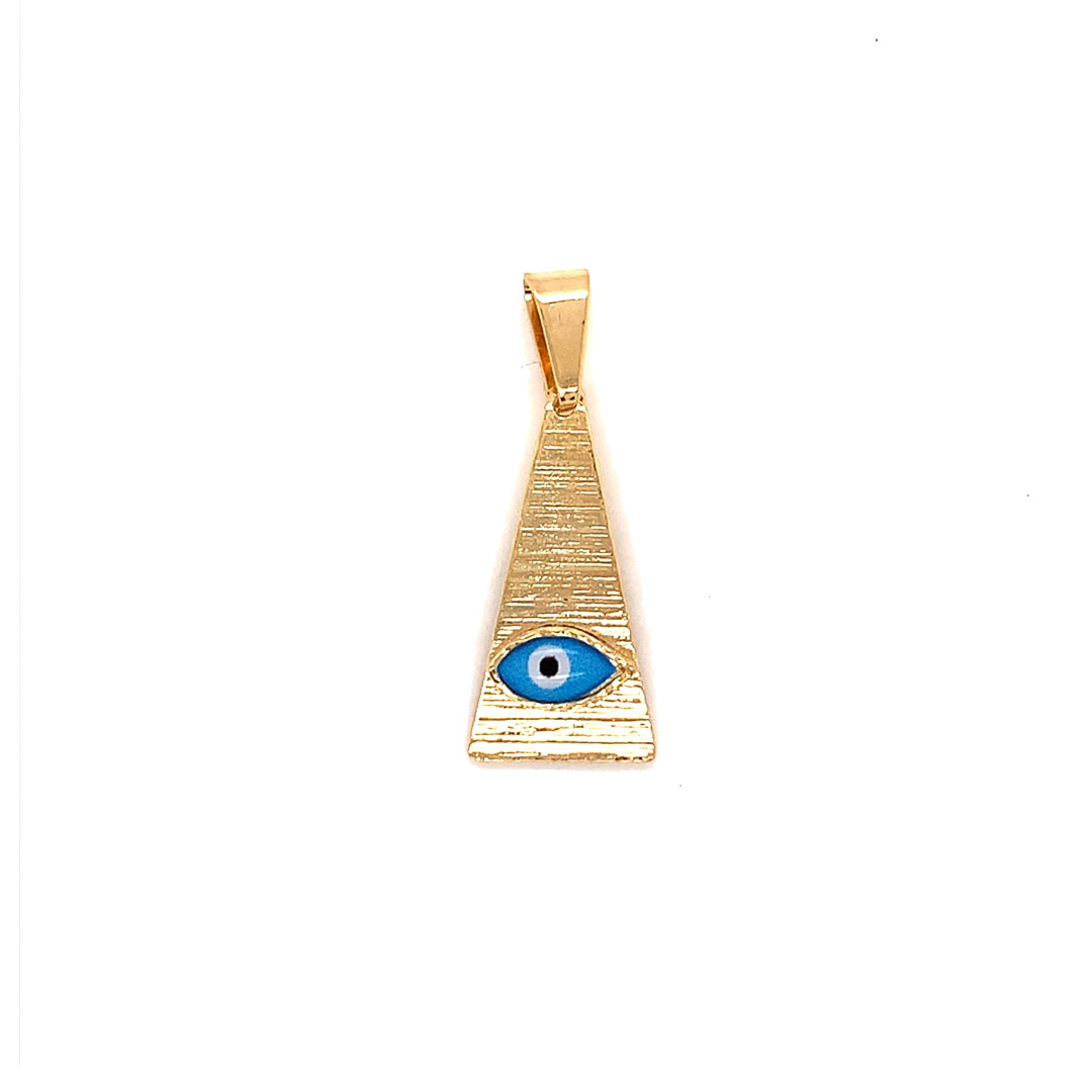 Light Blue Eye of Providence - Gold Filled
