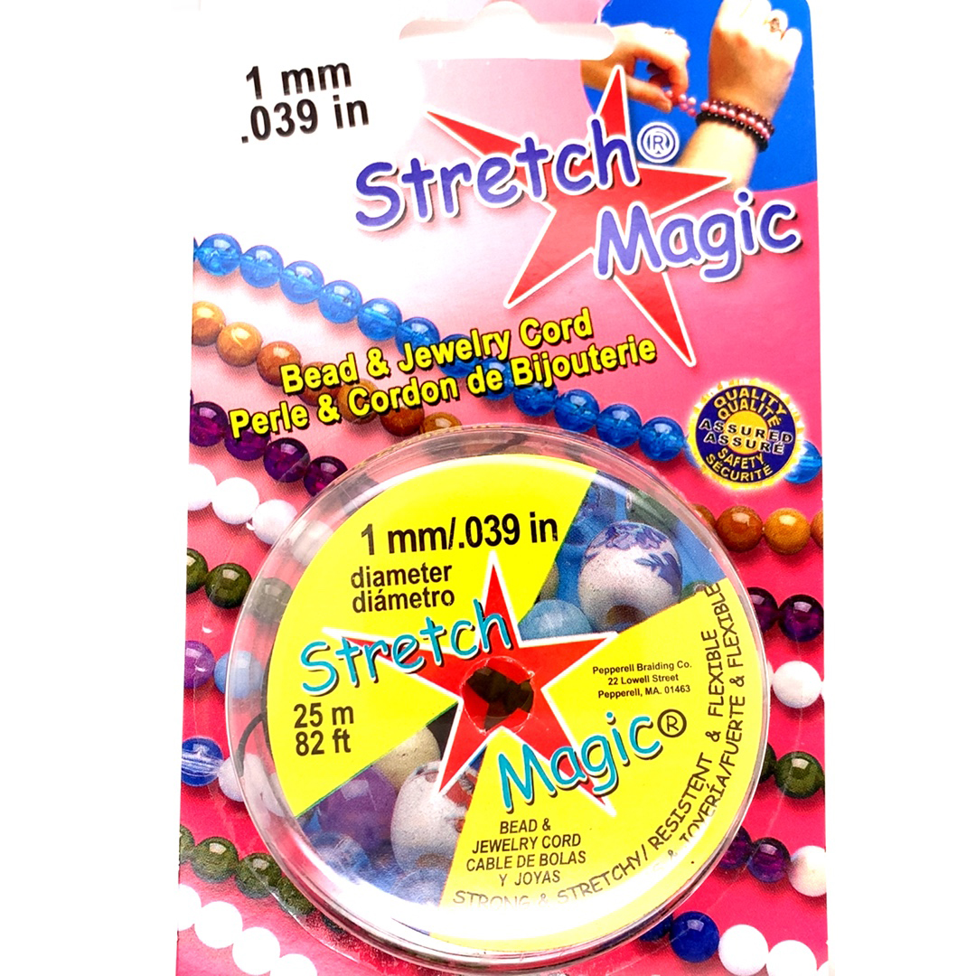 Stretch Magic Cord Stretchy Beading Cord (Black/1mm/25M)