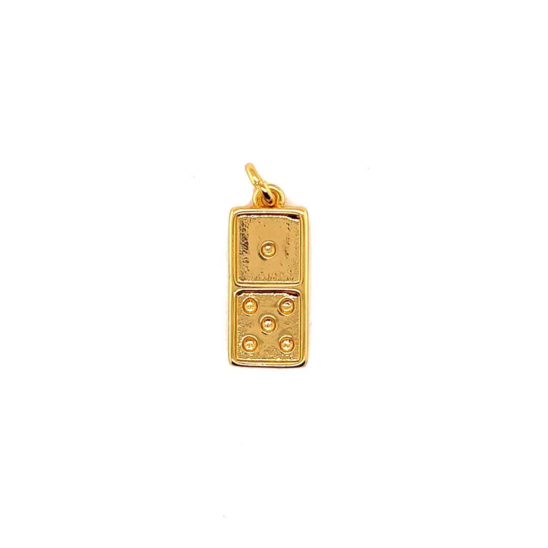 5/1 Domino Charm - Gold Filled