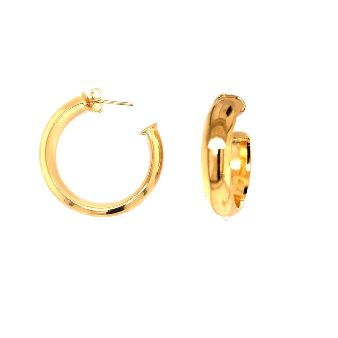 7mm x 31mm Hoops - Gold Filled