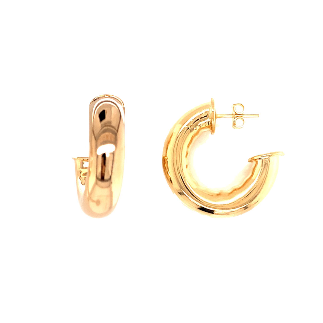 8mm x 28mm Hoops - Gold Filled