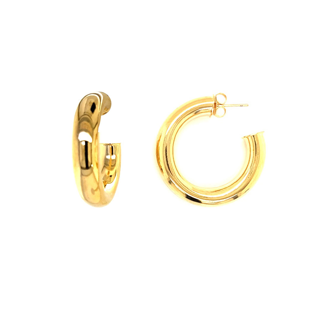 8mm x 35mm Hoops - Gold Filled