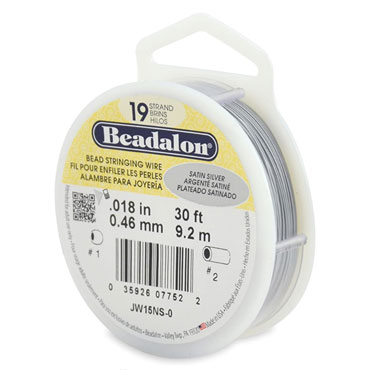 Beadalon 19 Strd 0.18 Satin Silver - 30 ft
