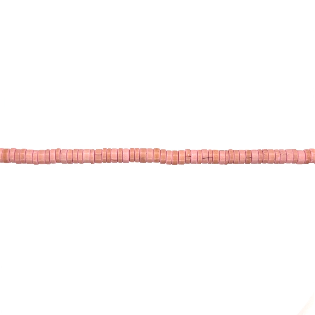 2x4mm Pink Heishi - Rondelle