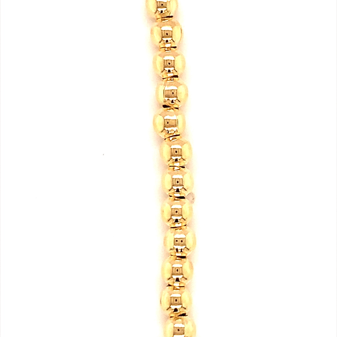 18" 5mm Beaded Chain - Gold Filled