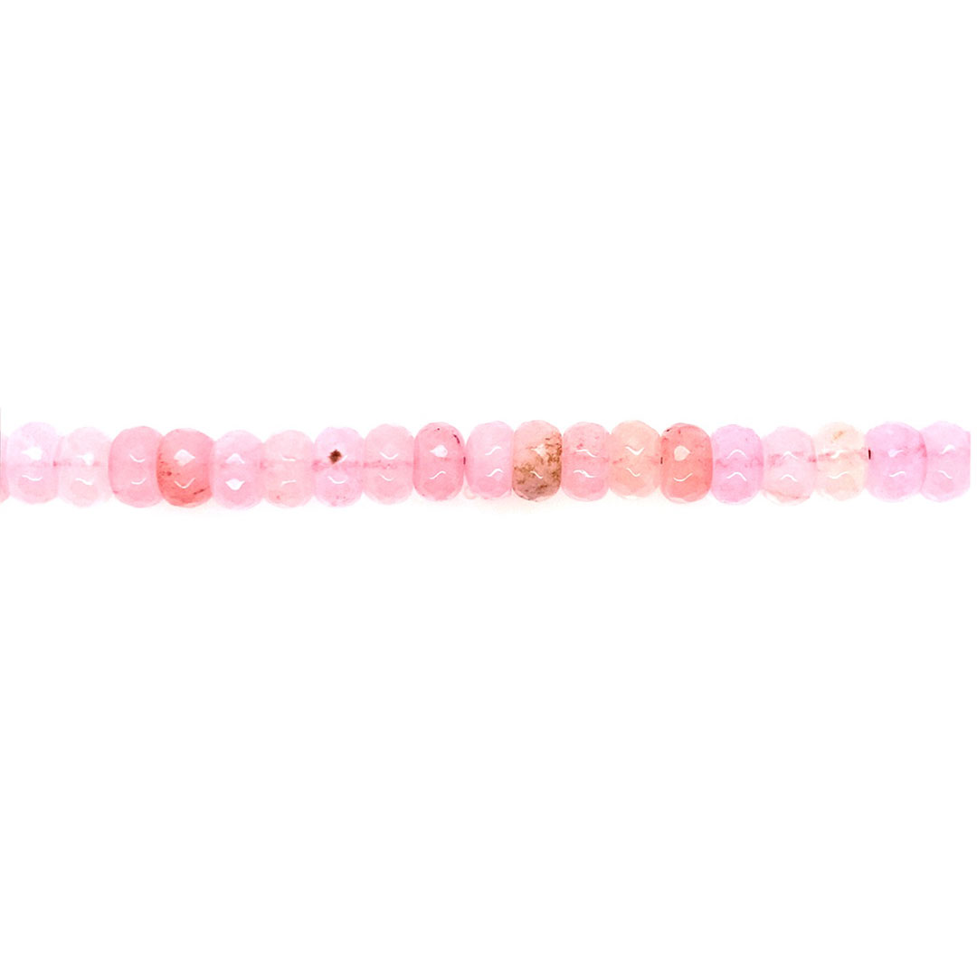 6x10mm Light Pink Jade - Faceted Rondelles