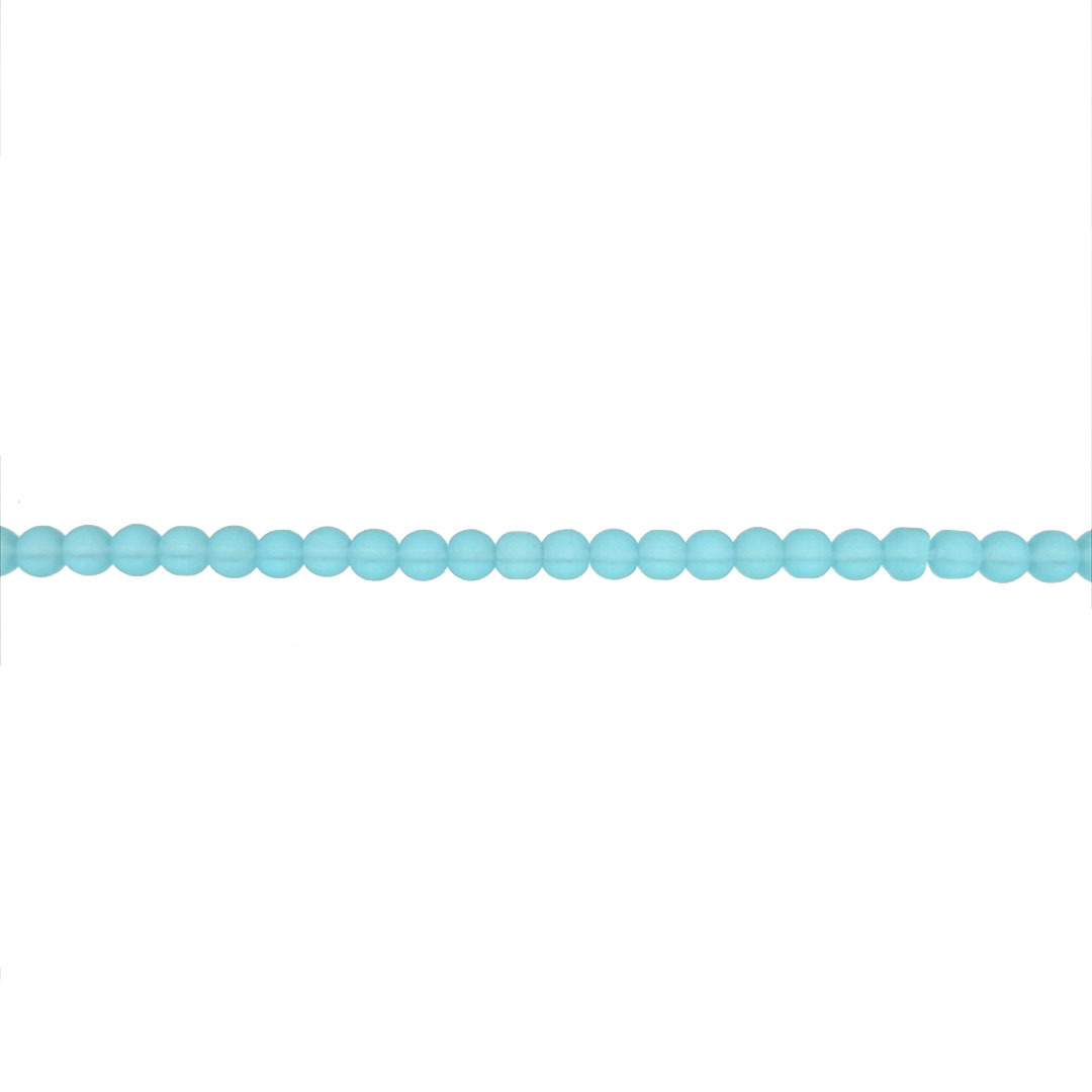 4mm Light Blue Glass - Round