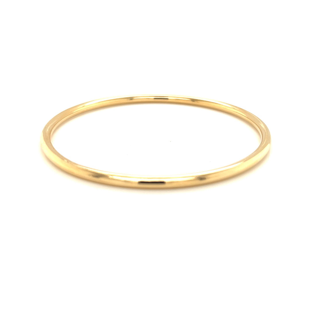 3mm Round Edge Bangle 2.5" - Gold Filled