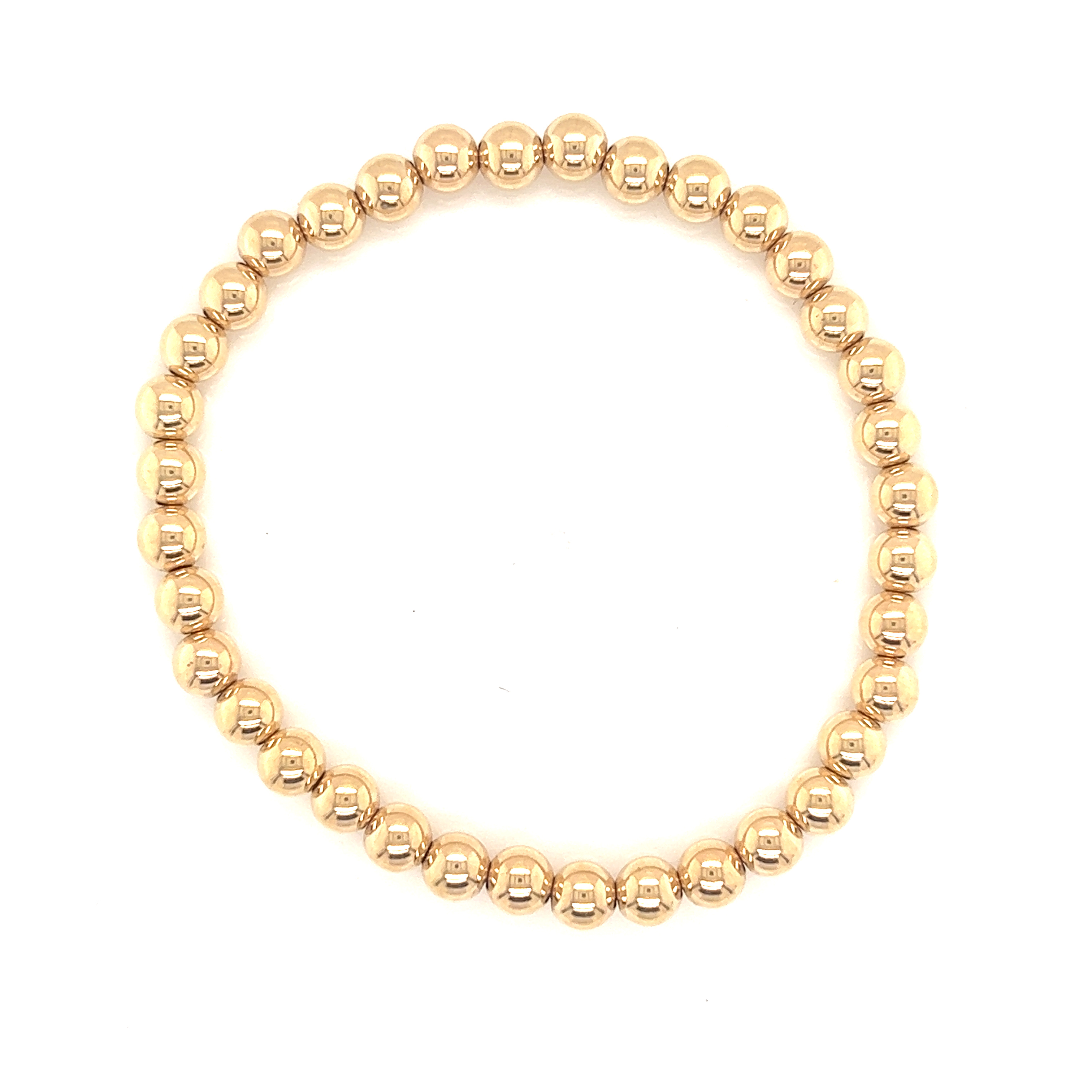 5mm Gold Filled Beaded Bracelet - 6.5"