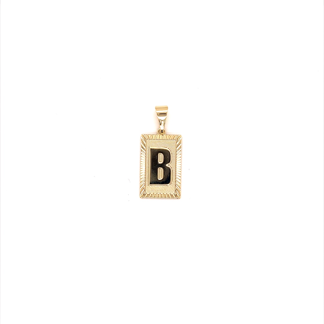 "B" Initial Pendant - Gold Filled
