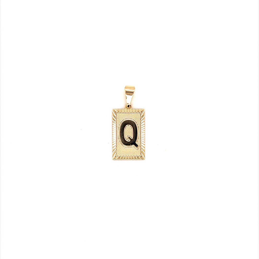 "Q" Initial Pendant - Gold Filled