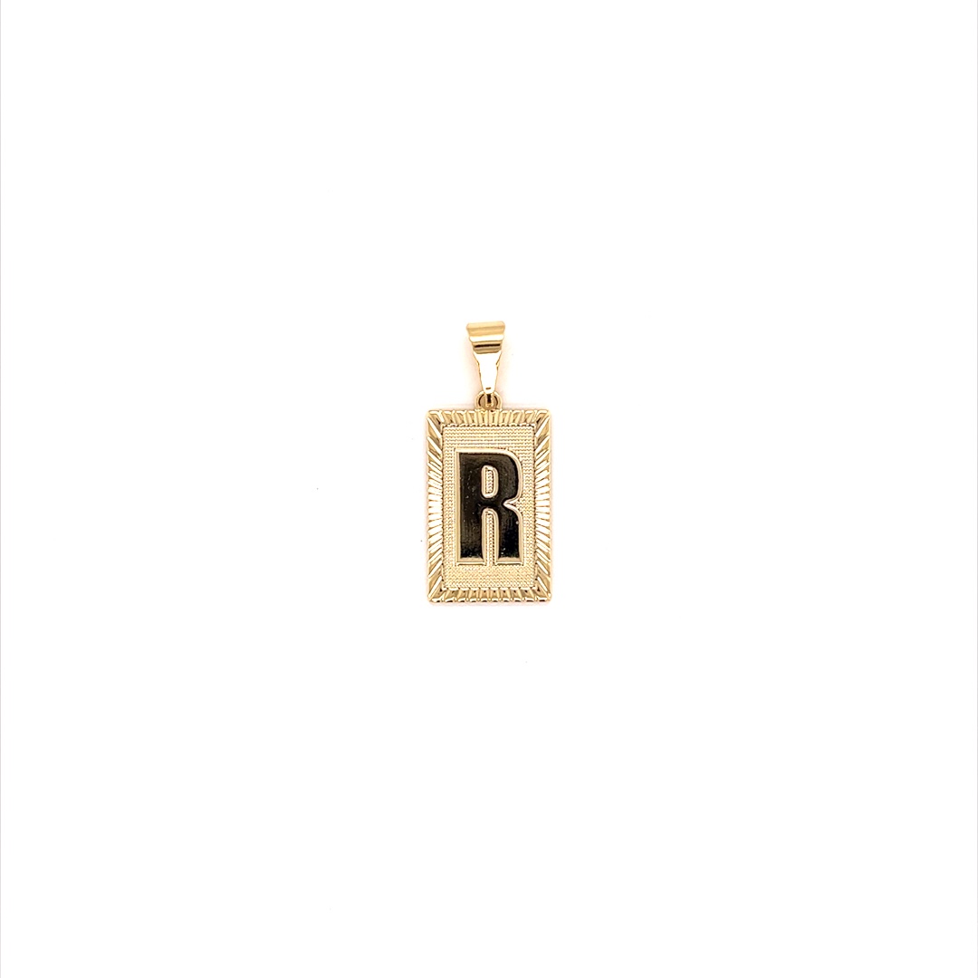 "R" Initial Pendant - Gold Filled