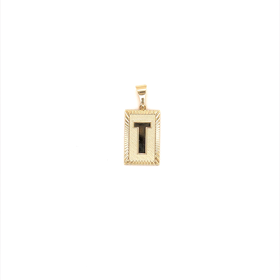 "T" Initial Pendant - Gold Filled