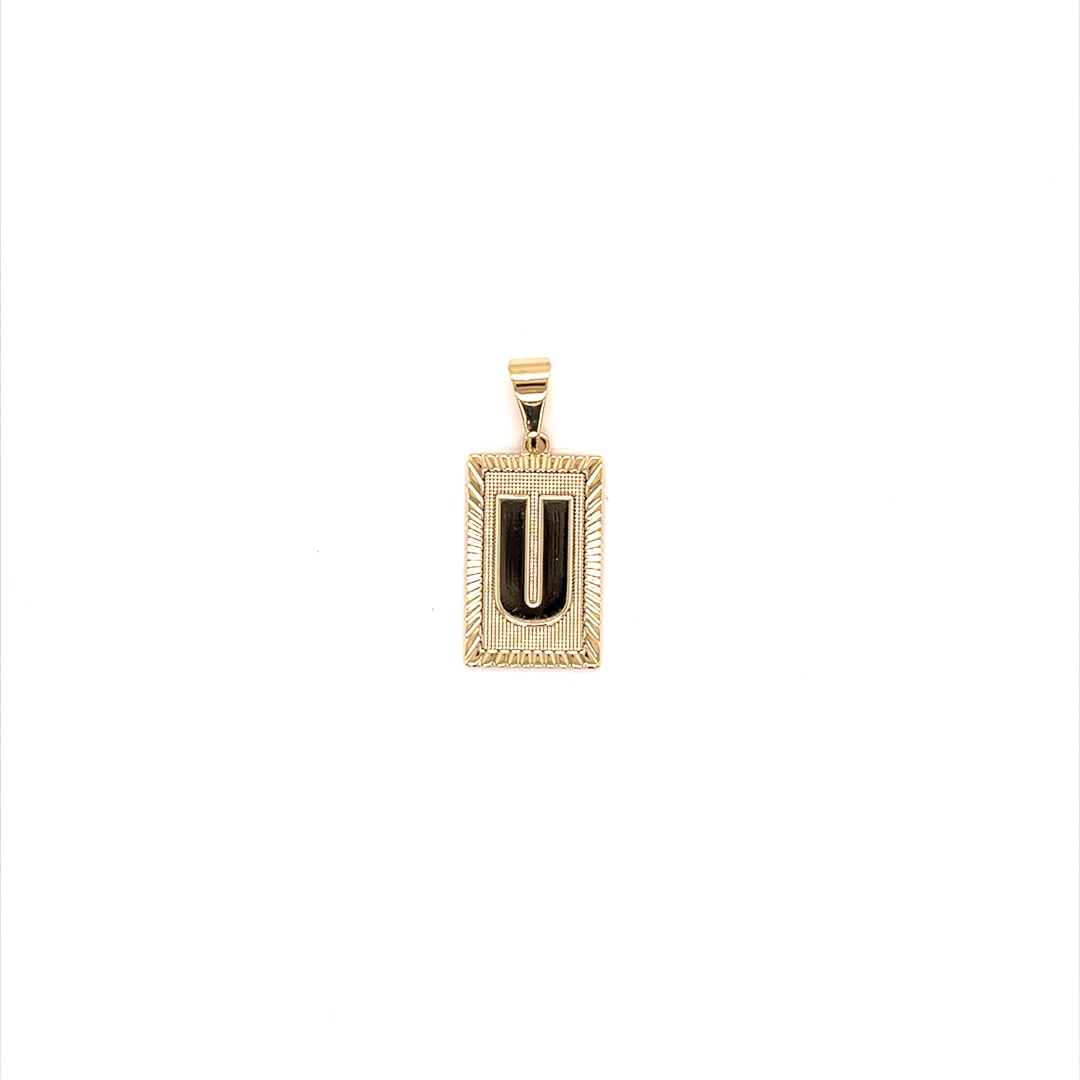 "U" Initial Pendant - Gold Filled