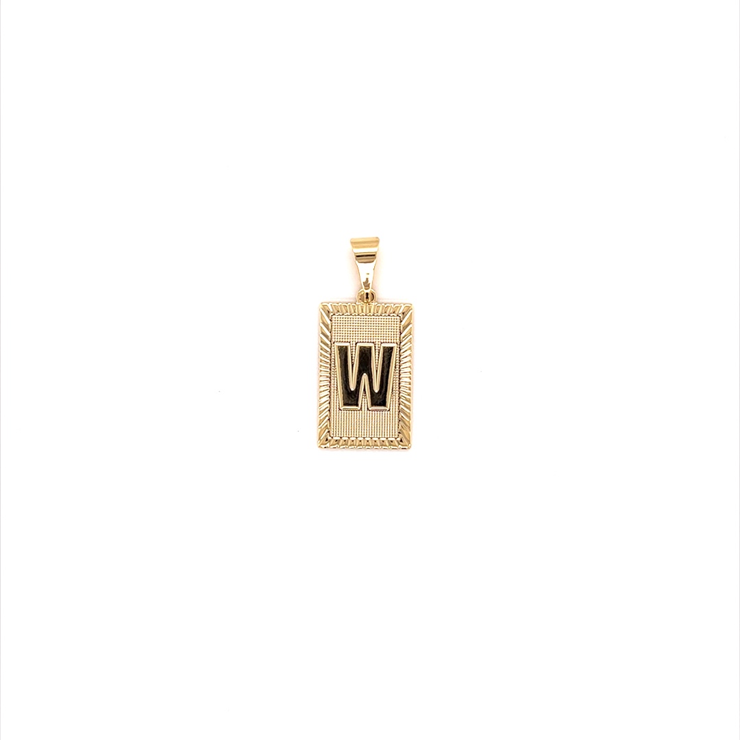"W" Initial Pendant - Gold Filled