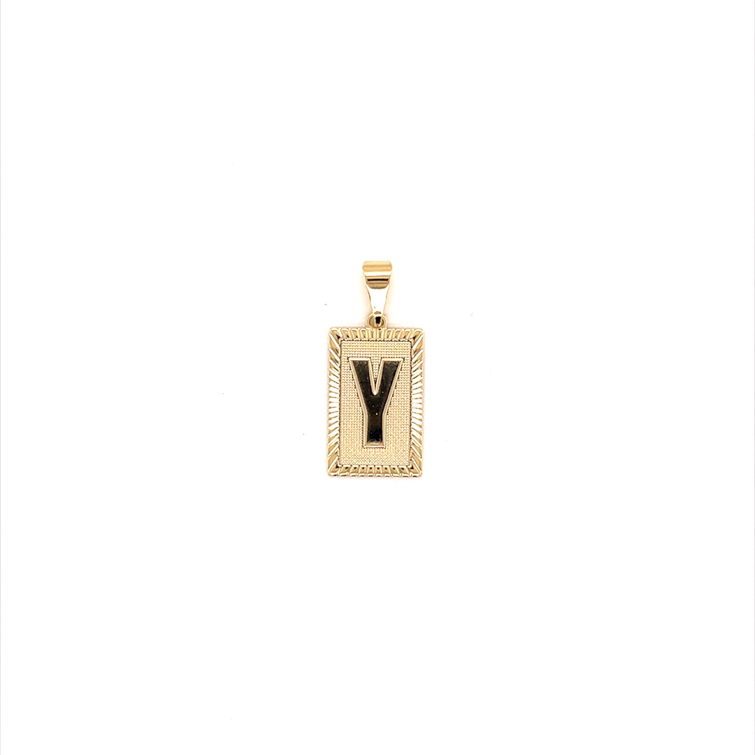 "Y" Initial Pendant - Gold Filled