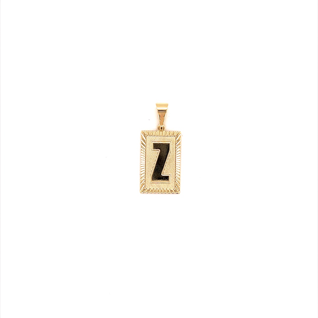 "Z" Initial Pendant - Gold Filled