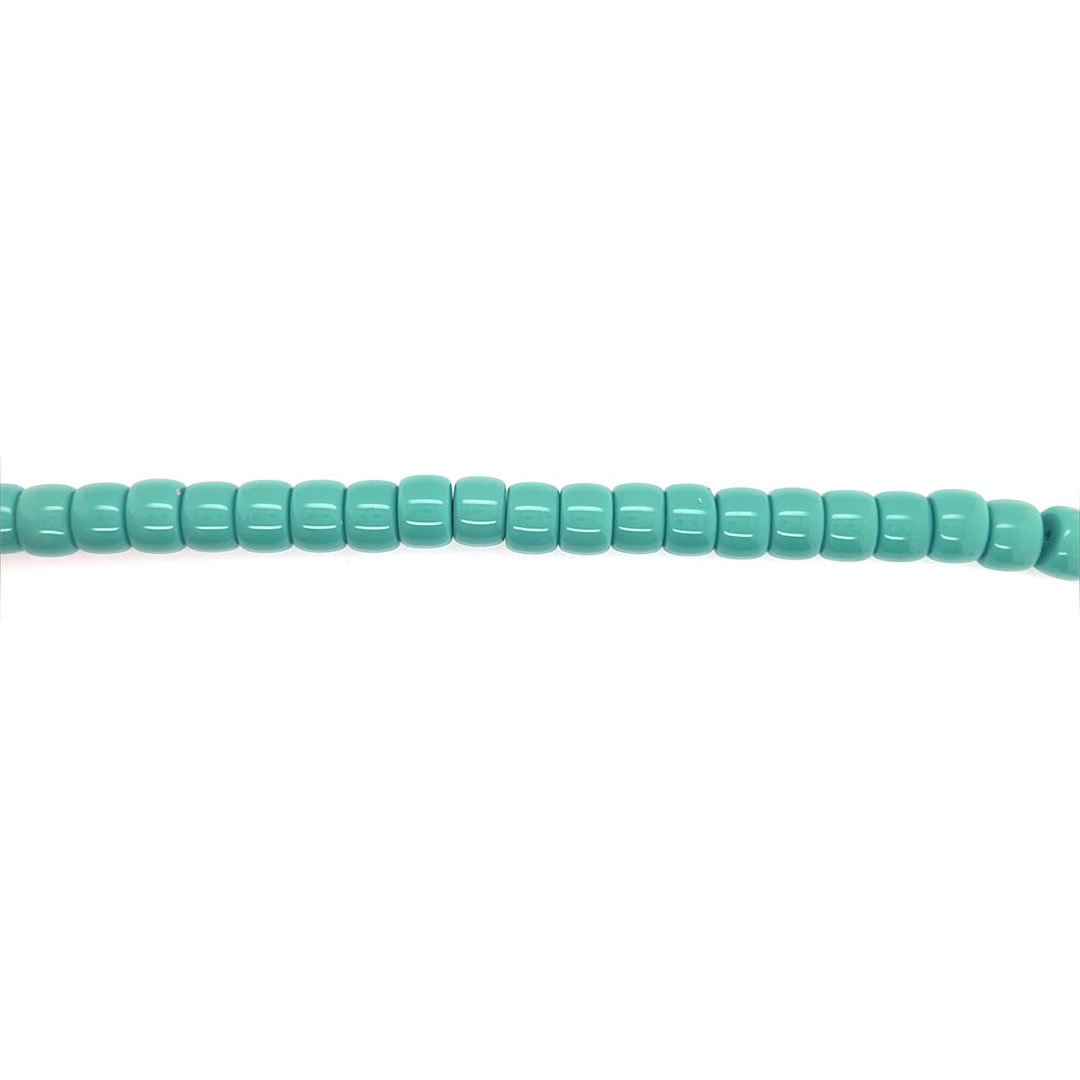 6x8mm Sea Green Dyed Jade - Rondelle