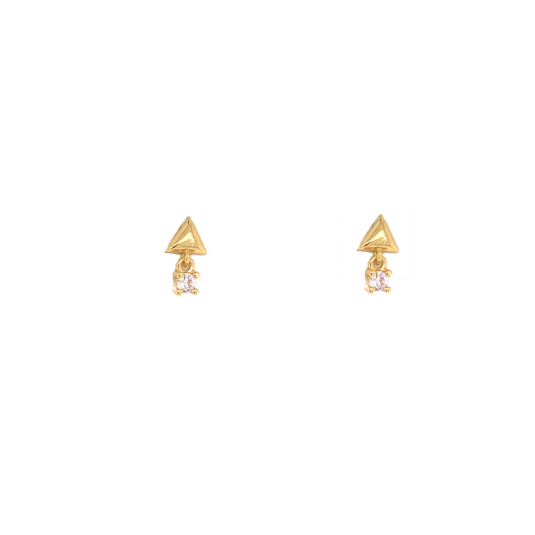Clear CZ Stud - Gold Plated
