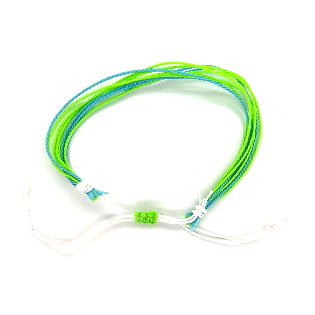 Lime Multi Cord Macrame Adjustable Bracelet