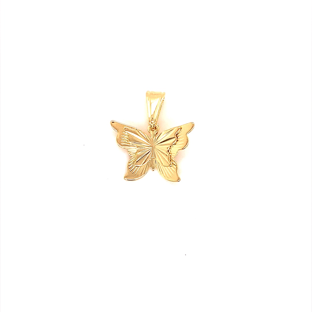 Double Butterfly Pendant - Gold Filled
