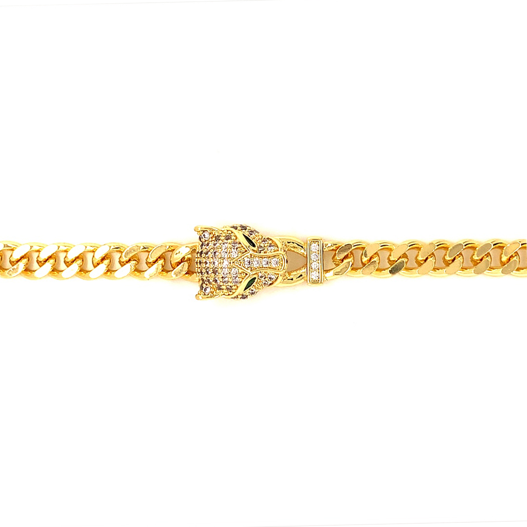 New Arrived Gold Color Jaguar Leopard Charm Bracelet Bangle With Cz Tennis  Chain Bracelet For Women Men Adjustable Jewelry - AliExpress