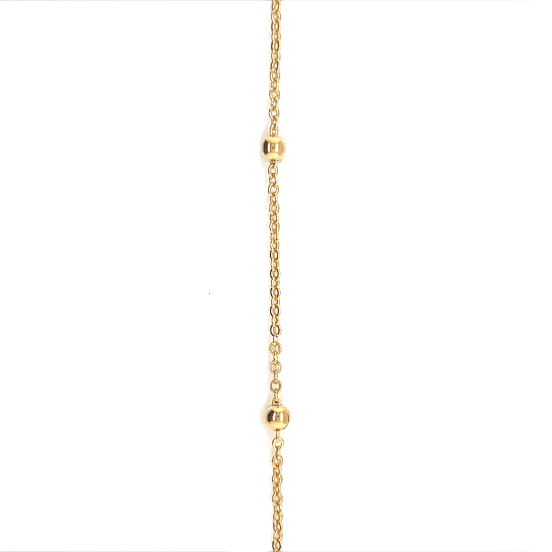 0.9mm Cable Link Ball Chain - Gold Filled - Price Per Foot