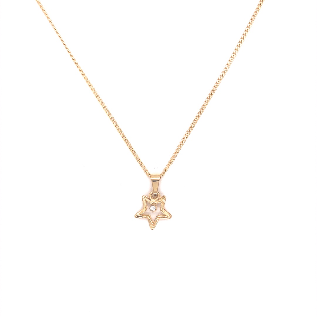 CZ Star Necklace - Gold Filled
