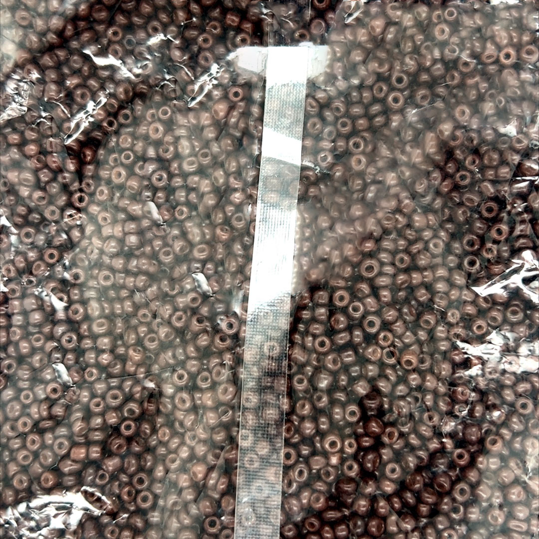 2mm Opaque Brown Glass Seed Beads  - 400g Per Bag