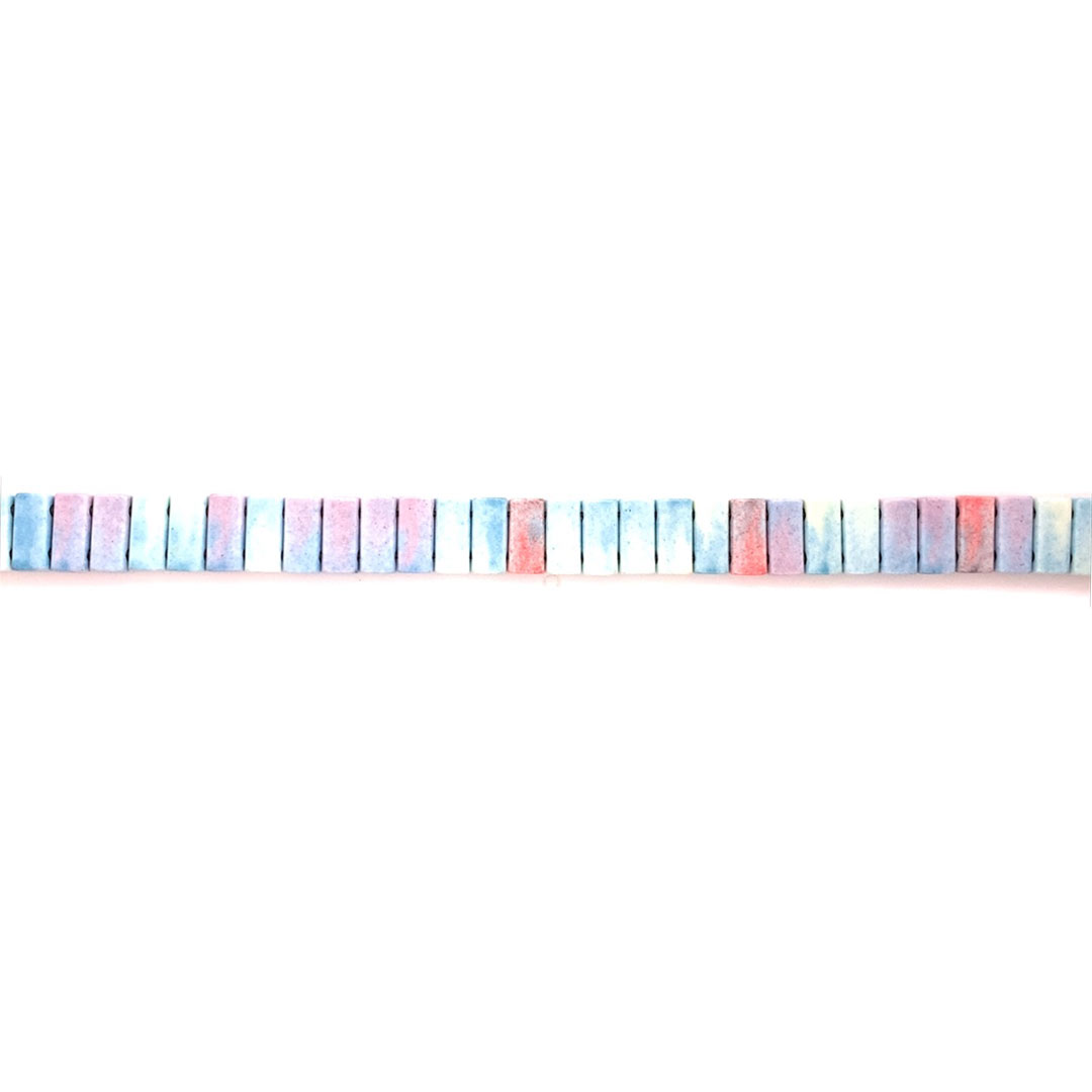 3.5mm x 8mm Rainbow Pastel Agate - Tila