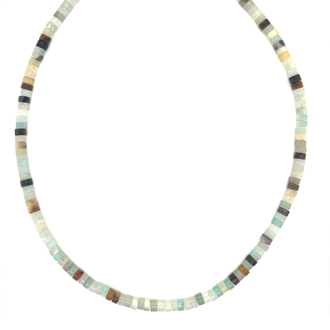 14" Amazonite Gemstone Necklace with 2" Extension