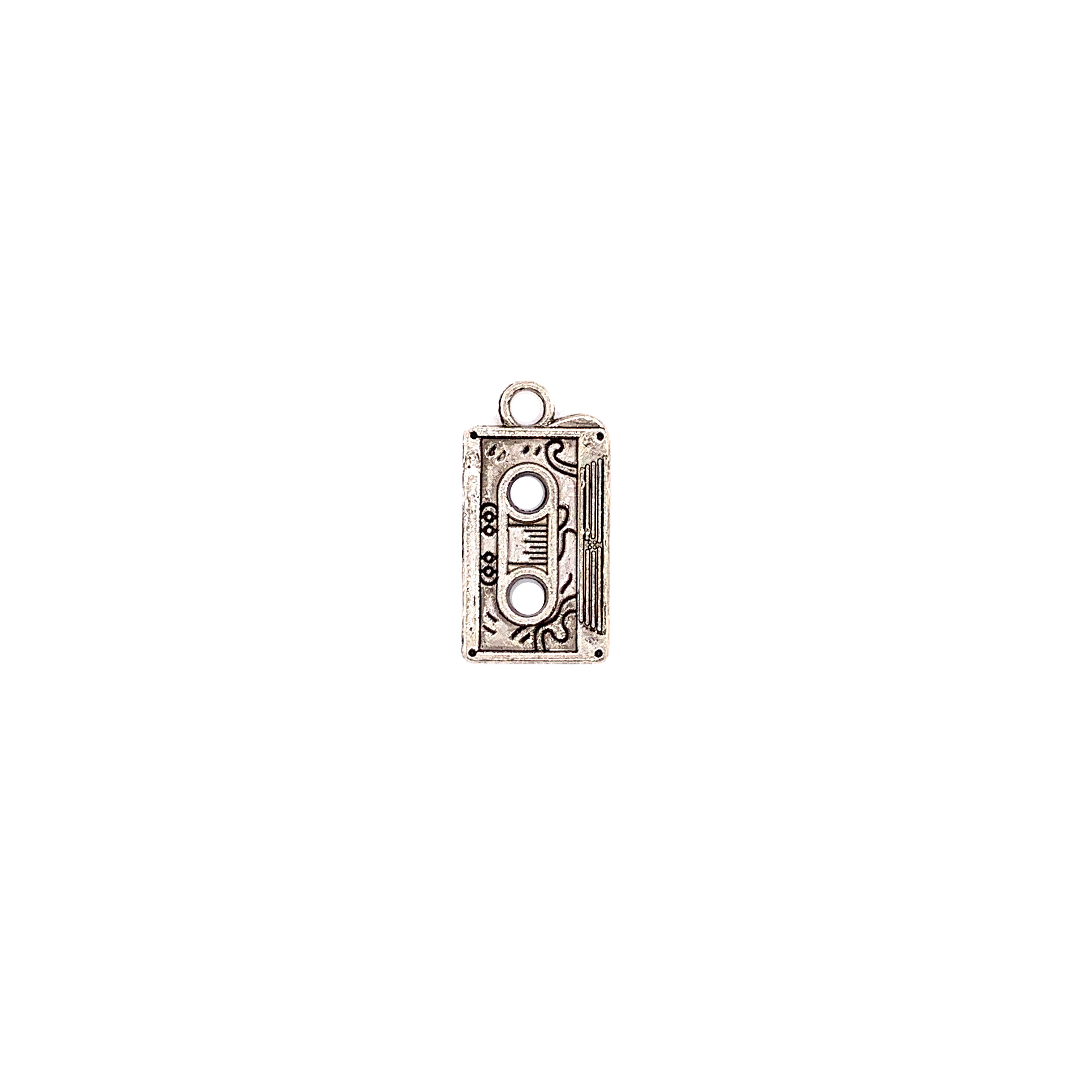Cassette Charm - Silver Plated
